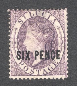 St. Lucia, Scott #22   VF, Unused, Queen Victoria, CV $50.00 ...... 6010220