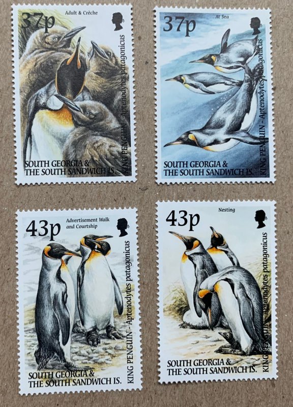 South Georgia 2000 Key Penguins, MNH.  Scott 262-265, CV $21.00