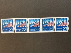 US PNC5 23c USA Flag Presorted First Class Stamp Sc# 2607 Plate 1111 MNH