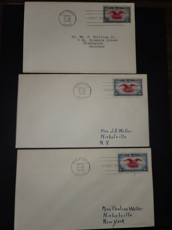 #C23 FDC Dayton OH CDS Lot of 3 Covers