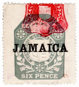 (I.B) Jamaica Revenue : Duty Stamp 6d (die EE)