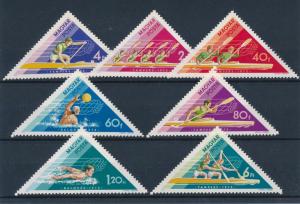 [46243] Hungary 1973 Sports Watersports Swimming Rowing Waterpolo Triangles MNH