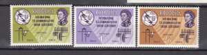 J43887 JLStamps 1965 rhodesia set mlh #200-2 ITU