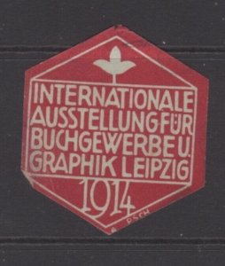 German Advertising Stamp- 1914 International Book Trade & Graphics Expo (BUGRA)
