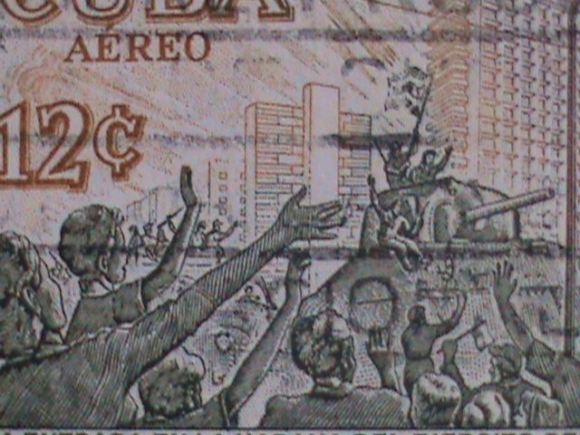 ​CUBA-SIX PICTORIAL CUBA LARGE USED-VERY OLD STAMP-VERY FINE PLEASE WATCH