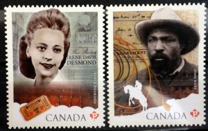 Canada 2012 ,BLACK HISTORY DIE CUT, MNH set  # 2520i-2521i