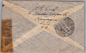 CHILE POSTAL HISTORY AIRMAIL COVER MULT FRANKING ADDR USA CANC RANCAGUA YR'1931