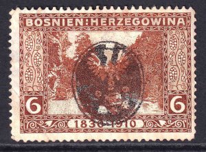 BOSNIA & HERZEGOVINA SCARCE POLAND EAGLE OVERPRINT #2 USED F/VF SOUND