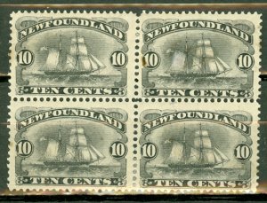 AZ: Canada Newfoundland 59 mint block of 4 CV $520