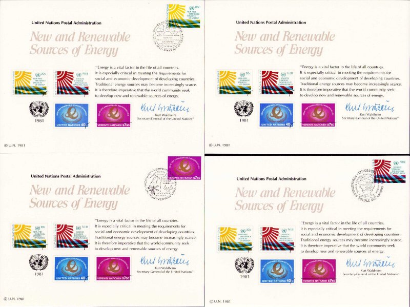 United Nations New & Reneuable Sources of Energy FD Proof Card Set 1981 