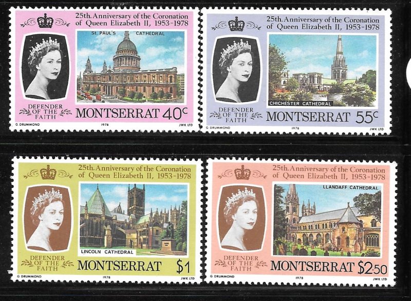 Montserrat 385-388: British Cathedrals, MH, VF