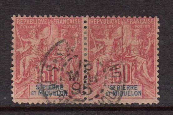 St Pierre & Miquelon #75 Rare Used Pair