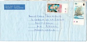 FALKLAND ISLANDS AEROGRAMME / Air letter postmarked  12 Sep 1990 to Monaco