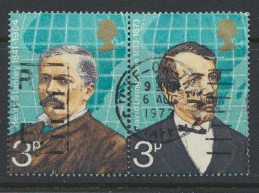 Great Britain SG 923a    - Used se-tenant pair -  Explorers