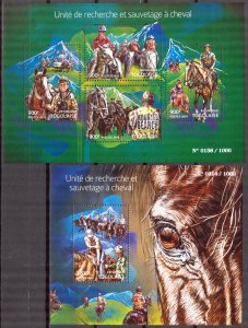 Togo 2015 Horses Sheet + S/S MNH