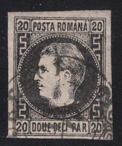 Romania - 1866 - SC 31 - Used - White paper, forgery?