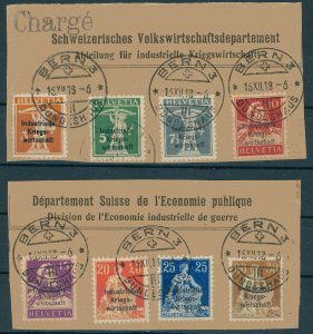 SWITZERLAND 'Industrielle Kriegswirtschaft' ON TWO PIECES, SET ALL ...