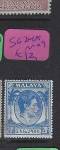 SINGAPORE  (PP2901B)  KGVI  20 C  SG  24A   MOG