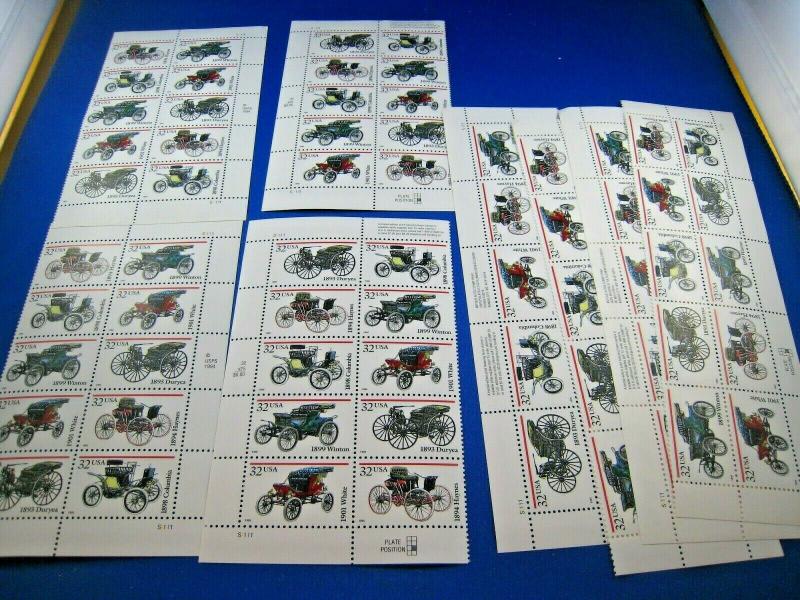 U.S. SCOTT # 3019-3023  -  PLATE BLOCKS OF 10  -  LOT OF 8    MNH