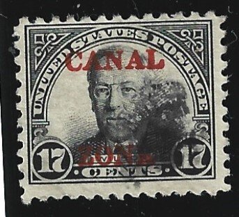 Canal Zone Scott #91 Used 17c Sharpe Top A O/P 2019 CV $2.75