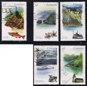 Canada #1485-9 Canadian Rivers VF Used Set