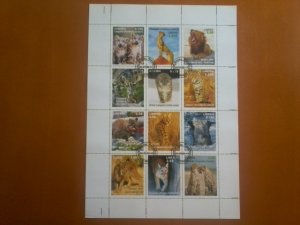 LIBERIA CINDERELLA SHEET USED WILDCATS WILDLIFE