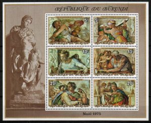 Burundi Stamp 487c  - 75 Christmas paintings by Michelangelo