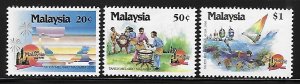 Malaysia 1990 Visit Malaysia Year Tourism Sc 413-415 MNH A930