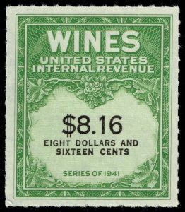 US #RE203 Wine Stamp; Unused NGAI