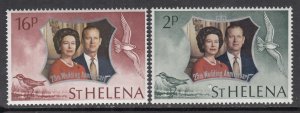 St Helena 271-272 Silver Wedding MNH VF