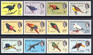 British Honduras 1962 Birds Complete Mint MH Set SG 202-213 CV £95