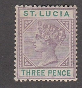 St. Lucia # 32, Queen Victoria, Mint Hinged, 1/3 Cat.