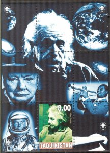 Tadjikistan 2000 Albert Einstein Scouting Scouts sheet MNH Private