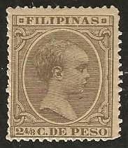Philippines Scott # 150 mint, hinge remnant.  1892.  (P51b)
