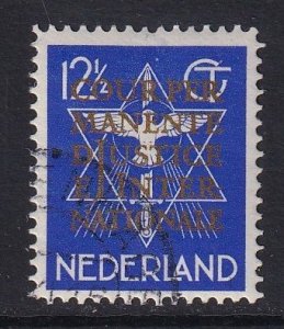 Netherlands #O12  cancelled  1934  official stamps overprint 12 1/2c