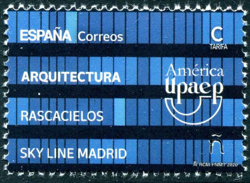 HERRICKSTAMP NEW ISSUES SPAIN UPAEP 2020 Architecture - Madrid Skyline