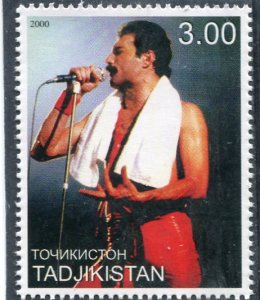 Tajikistan 2000 FREDDIE MERCURY 1 value Perforated Mint (NH)