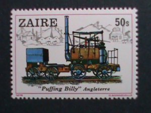 ​ZAIRE-1980 SC# 935-42-WORLD FAMOUS TRAINS -MNH  SET VERY FINE