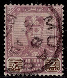 MALAYSIA - Johore GV SG104, 2c purple & sepia, FINE USED. CDS