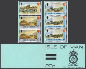 Isle of Man 12x1,14x2,53x3 in a booklet 20p,MNH. Bailiwick Issues,1973-1975.