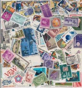 US Stamp Collection - 100 Different Mint - At Least 10 Stamps Over 50 Years Old