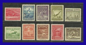 1939 - Ecuador - Scott n 377 / 371 + C 65 / C 69 - MNH - EC- 012 - 03