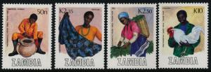 Zambia 444-7 MNH Trade Fair, Textiles, Birds