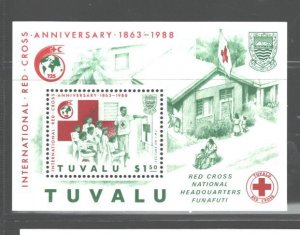 TUVALU 1988 125TH ANNIV RED CROSS MS #489 MNH