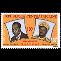 CENTRAL AFRICA 1967 - Scott# C50 Rep.9th. Set of 1 NH