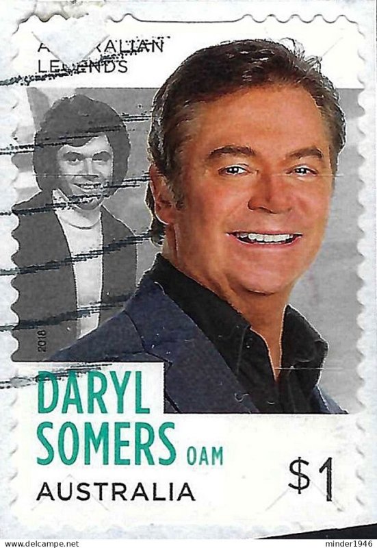 AUSTRALIA 2018 $1 Multicoloured, Legends of TV Entertainment-Daryl Somers Die...