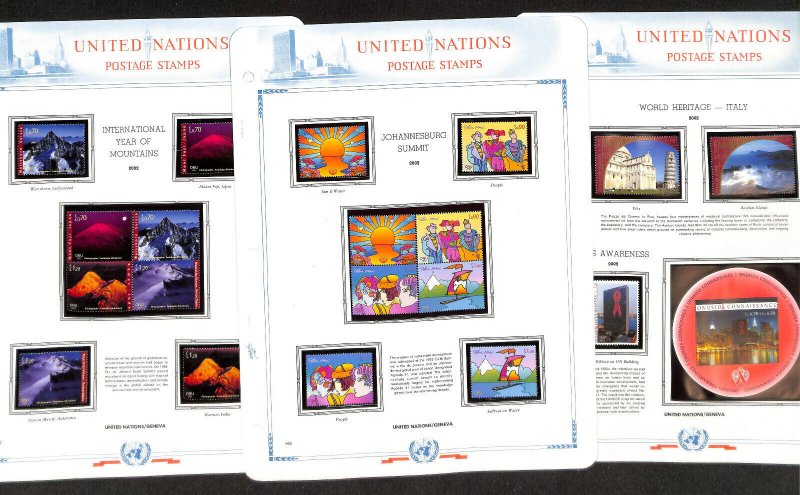 United Nations Stamp Collection in White Ace Album, Mint NH, 2002-2005