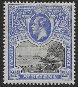 St Helena 65   1912   2 1/2 d  fine mint hinged