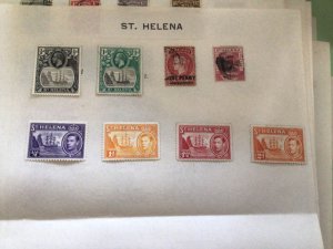 St Helena  folded album page  mounted mint & used  stamps  A6314