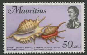 Mauritius -Scott 350 - Fish Definitive Issue -1969 - MNH - Single 50c Stamp